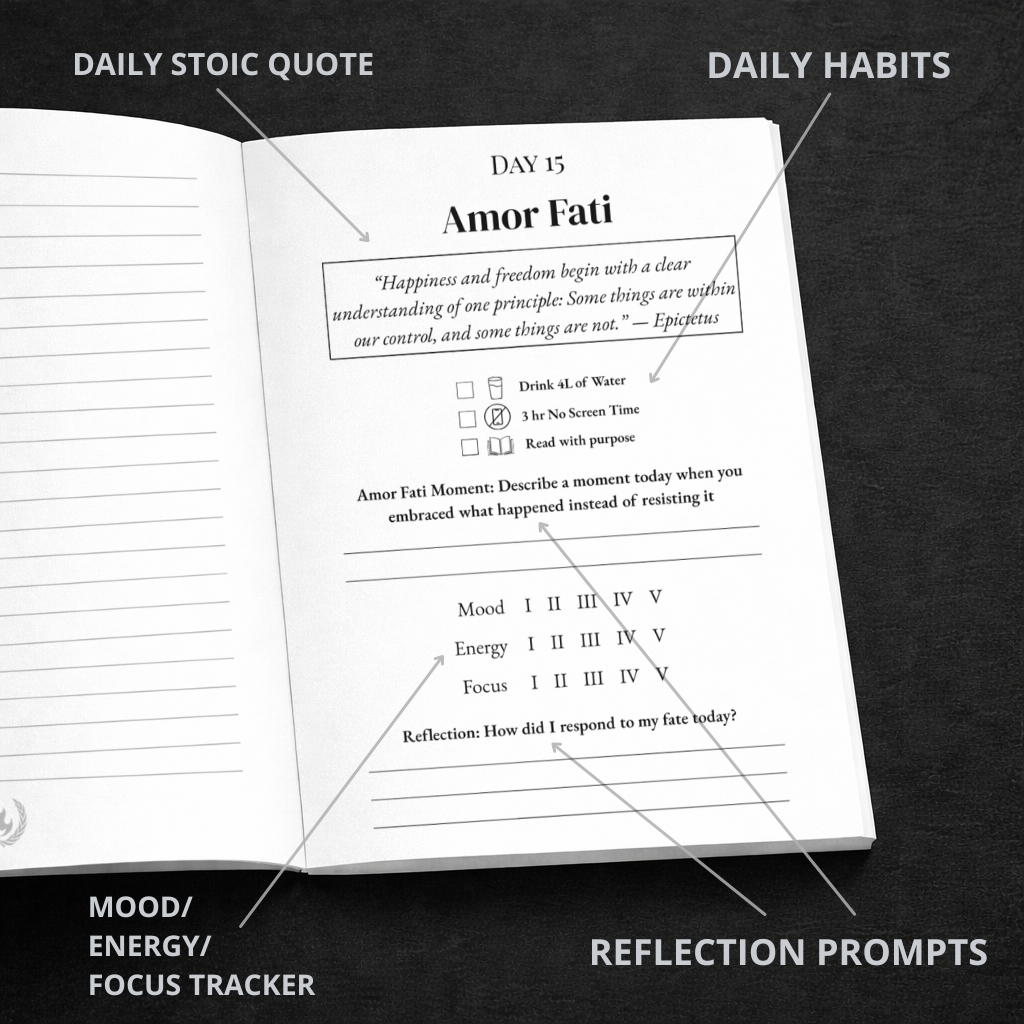 Amor Fati Challenge — 30-Day Stoic Self-Mastery Journal